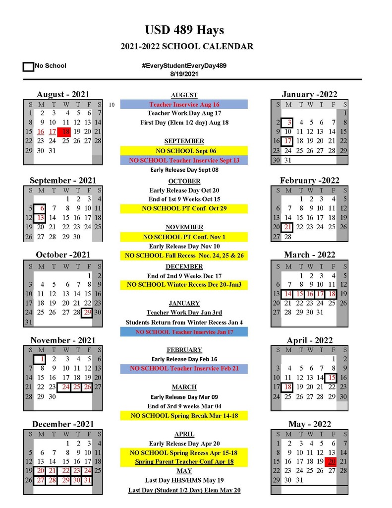 Hays Cisd Calendar 22-23 - Customize and Print